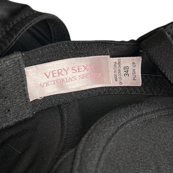 Victoria's Secret Black Polka Dot Push-Up Bra Size 34B - Picture 4 of 4